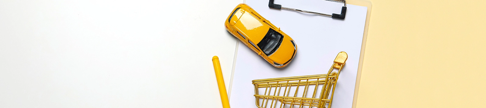 Concept of car purchase with toy car