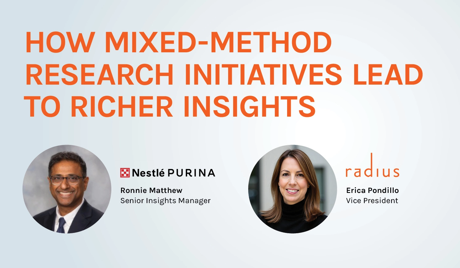 Webinar title slide, with headshots of panelists