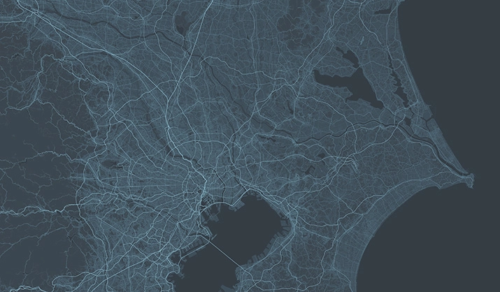 Stylized map of Japan