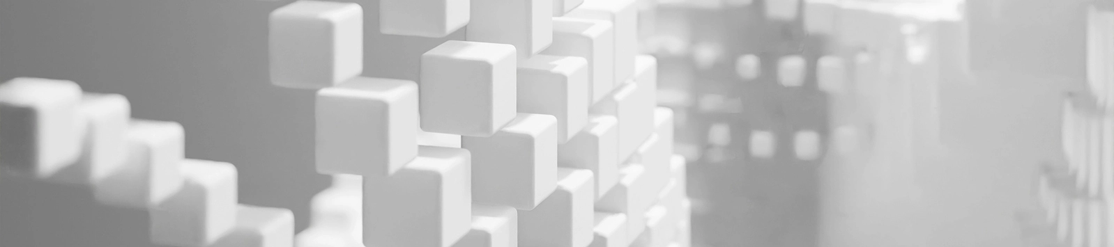 Abstract rendering of building blocks moving through space