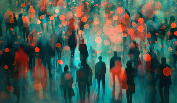 crowd of people walking