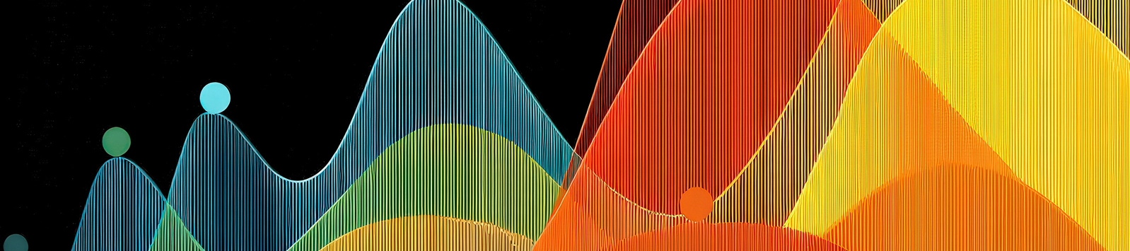 A colorful line graph showing fluctuations